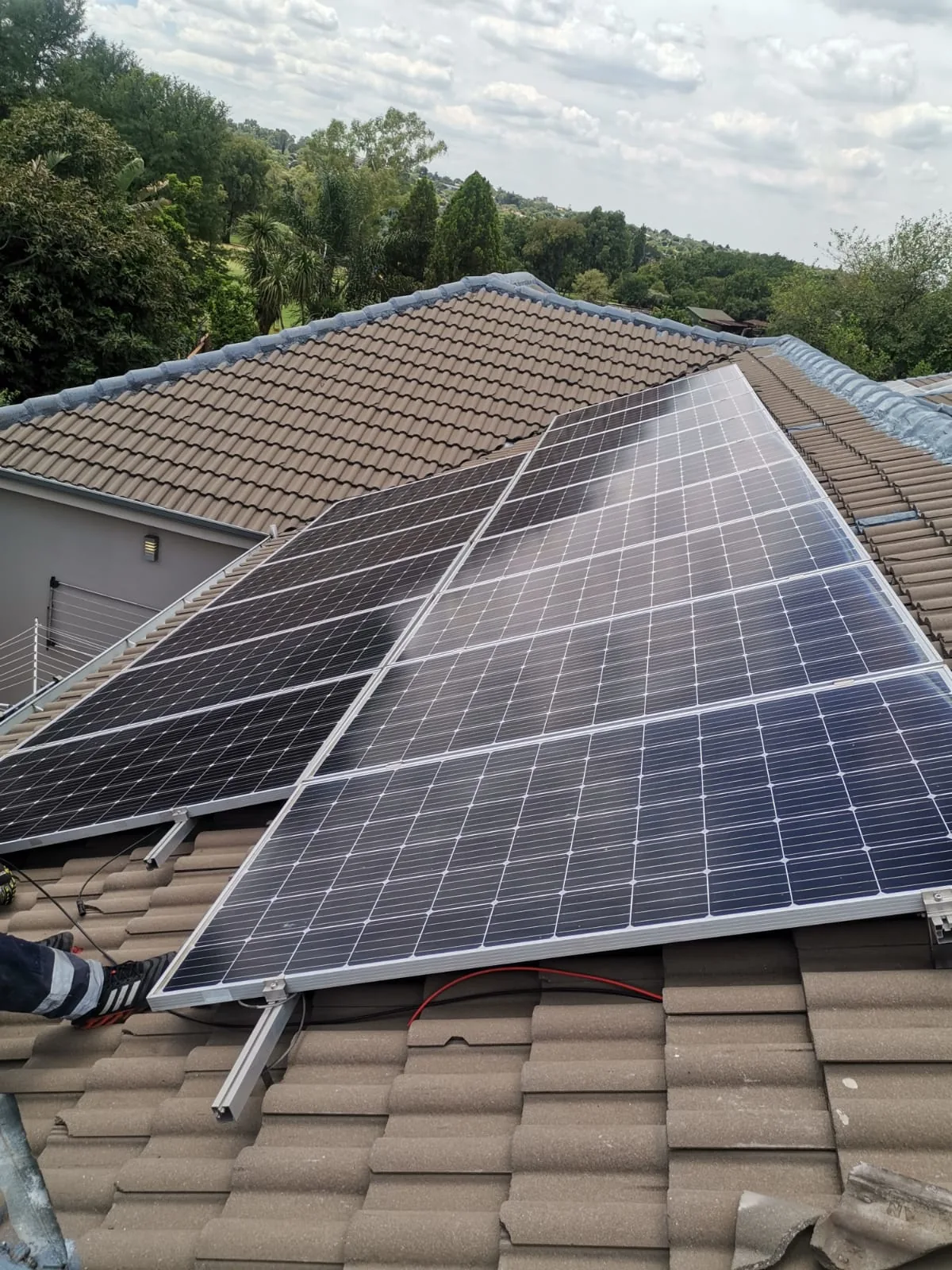Completed solar array